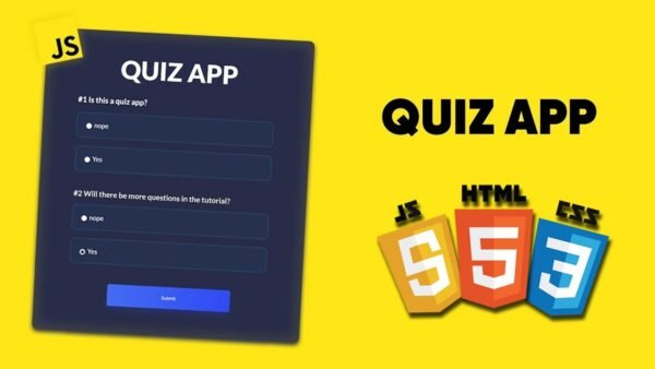 Quiz App with Timer and Score Using HTML CSS JavaScript Source Code